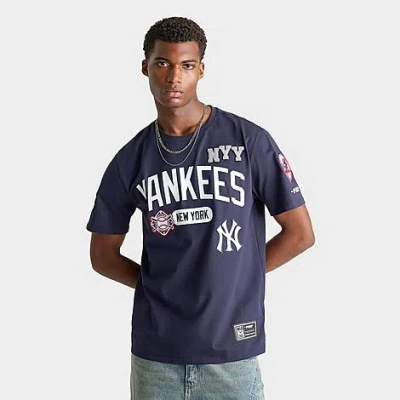 Pro Standard Men's New York Yankees Mlb Letterman T-shirt In Blue