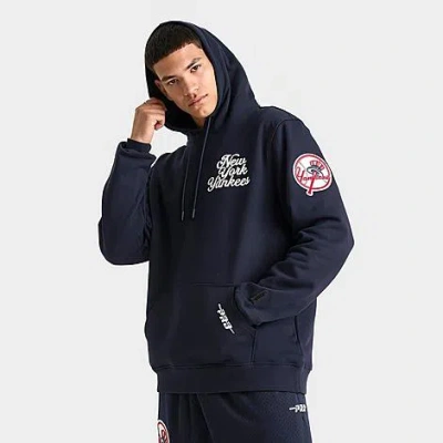 Pro Standard Men's New York Yankees Mlb Souvenir Fleece Pullover Hoodie In Blue