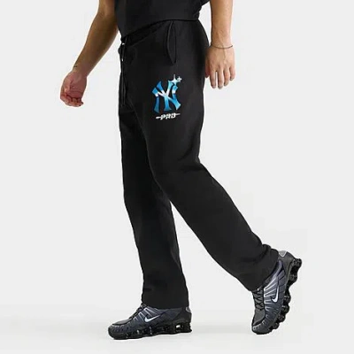 Pro Standard Men's New York Yankees Mlb Y2k Fleece Sweatpants In Black