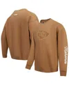 Pro Standard Men's Patrick Mahomes Brown Kansas City Chiefs Pullover Crewneck Sweatshirt In Brown