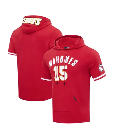 Pro Standard Men's Patrick Mahomes Red Kansas City Chiefs Player Name Number Hoodie T-shirt