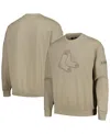Pro Standard Men's Pewter Boston Red Sox Neutral Drop Shoulder Pullover Sweatshirt In Pewter