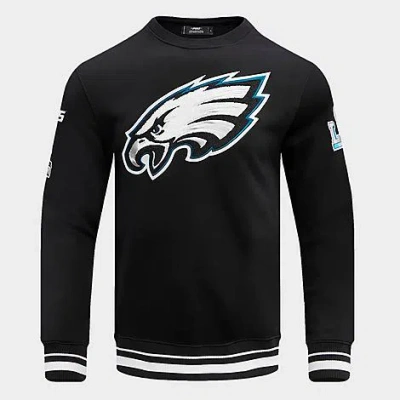 Pro Standard Men's Philadelphia Eagles Nfl Mashup Crewneck Sweatshirt In Black