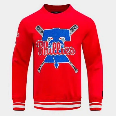 Pro Standard Men's Philadelphia Phillies Mlb Mashup Crewneck Sweatshirt In Red