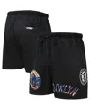 Pro Standard Black Brooklyn Nets City Scape Mesh Shorts In Black