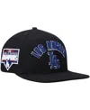 Pro Standard Men's  Black Los Angeles Dodgers Stacked Logo Snapback Hat In Black