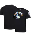 Pro Standard Men's  Black Philadelphia 76ers Washed Neon T-shirt In Black