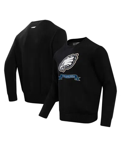Pro Standard Men's  Black Philadelphia Eagles Prep Knit Sweater