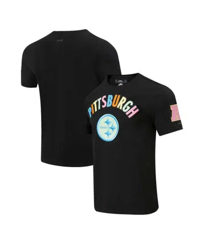 Pro Standard Men's  Black Pittsburgh Steelers Neon Graphic T-shirt