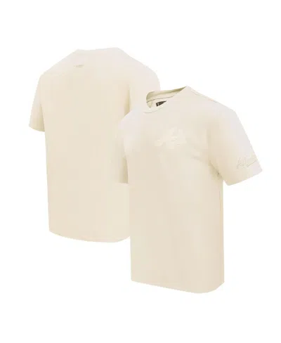 Pro Standard Men's  Cream Atlanta Braves Neutral Cj Dropped Shoulders T-shirt