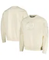 Pro Standard Cream Chicago Cubs Neutral Drop Shoulder Pullover Sweatshirt In Cream