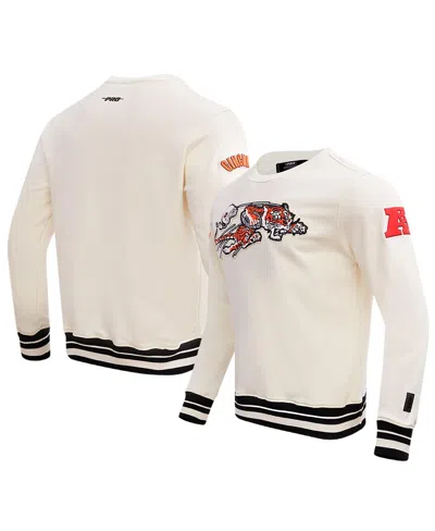 Pro Standard Men's  Cream Cincinnati Bengals Retro Classics Fleece Pullover Sweatshirt