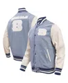Pro Standard Men's  Denim Distressed Cincinnati Bengals Varsity Blues Full-snap Varsity Jacket In Denim