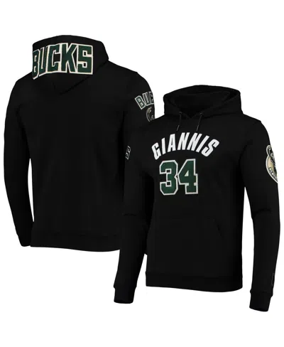 Pro Standard Men's  Giannis Antetokounmpo Black Milwaukee Bucks Player Pullover Hoodie