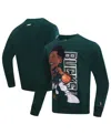 Pro Standard Men's  Giannis Antetokounmpo Hunter Green Milwaukee Bucks Avatar Pullover Sweatshirt In Hunter Green