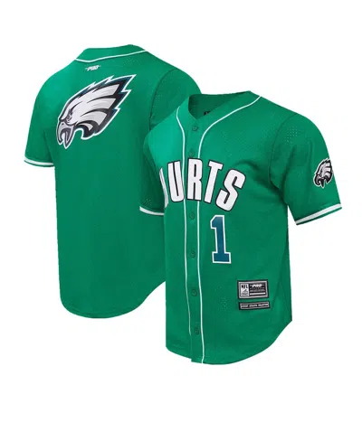 Pro Standard Men's  Jalen Hurts Kelly Green Philadelphia Eagles Baseball Button-up Shirt