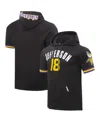 Pro Standard Men's  Justin Jefferson Black Minnesota Vikings Player Name And Number Pullover Hoodie In Black