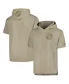 Pro Standard Men's  Khaki Chicago Cubs Neutral Short Sleeve Hoodie T-shirt In Khaki