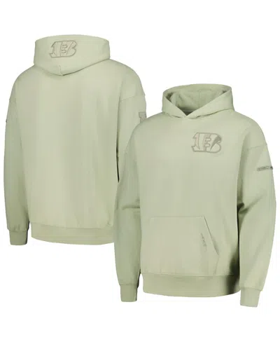 Pro Standard Men's  Light Green Cincinnati Bengals Neutral Drop Shoulder Pullover Hoodie