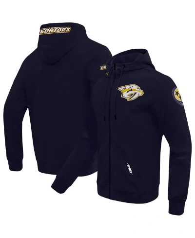 Pro Standard Men's  Navy Nashville Predators Classic Chenille Full-zip Hoodie Jacket