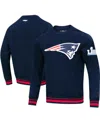 Pro Standard Men's  Navy New England Patriots Mash Up Pullover Sweatshirt In Navy