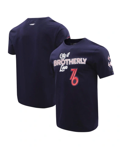 Pro Standard Men's  Navy Philadelphia 76ers 2023 City Edition T-shirt