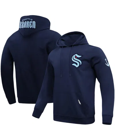 Pro Standard Men's  Navy Seattle Kraken Classic Pullover Hoodie