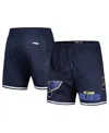 Pro Standard Men's  Black Pittsburgh Penguins Classic Mesh Shorts In Navy