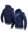 PRO STANDARD MEN'S PRO STANDARD NAVY ST. LOUIS BLUES RETRO CLASSIC FLEECE PULLOVER HOODIE