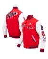 PRO STANDARD MEN'S PRO STANDARD RED BOSTON RED SOX SCRIPT TAIL WOOL FULL-ZIP VARITY JACKET