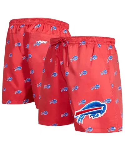 Pro Standard Men's  Red Buffalo Bills Allover Print Mini Logo Shorts