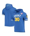 Pro Standard Men's  Stephen Curry Royal Golden State Warriors Name And Number Short Sleeve Pullover H In Royal