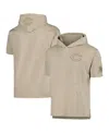 Pro Standard Men's  Tan Milwaukee Brewers Neutral Short Sleeve Hoodie T-shirt In Tan