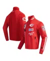 Pro Standard Men's Red Cincinnati Reds Fast Lane Full-zip Track Jacket In Red