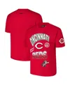 Pro Standard Men's Red Cincinnati Reds Turn It Up Dropped Shoulder T-shirt In Red
