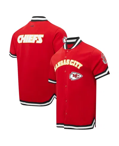 Pro Standard Men's Red Kansas City Chiefs Classic Warm-up Short Sleeve Full-snap Jacket