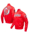 Pro Standard Men's Red New Jersey Devils Classic Satin Full-snap Jacket In Red