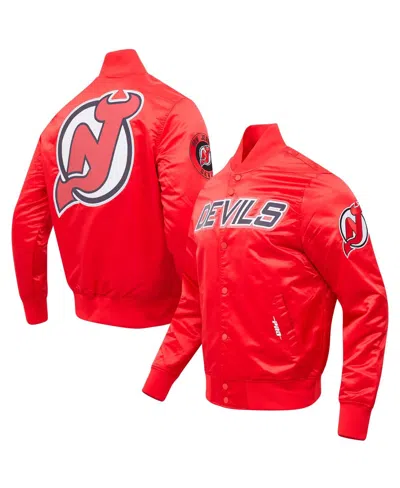 Pro Standard Men's Red New Jersey Devils Classic Satin Full-snap Jacket