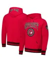 Pro Standard Men's Red Winston-salem State Rams Crest Pullover Hoodie In Multi