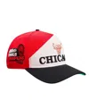 Pro Standard Men's Red/black Chicago Bulls Pinch Chevron Adjustable Hat In Red Black