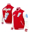 Pro Standard Men's Red/white Memphis Grizzlies 2024/25 City Edition Wool Varsity Full-zip Jacket In Red,white