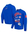 Pro Standard Men's Royal Buffalo Bills Turn It Up Drop Shoulder Pullover Sweatshirt In Royal