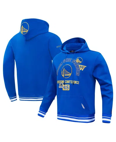 Pro Standard Men's Royal Golden State Warriors Area Code Pullover Hoodie In Blue