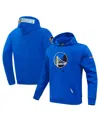 Pro Standard Men's Royal Golden State Warriors Split Logo Pullover Hoodie In Blue