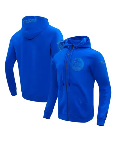 Pro Standard Men's Royal Golden State Warriors Triple Tonal Dk Full-zip Hoodie Jacket