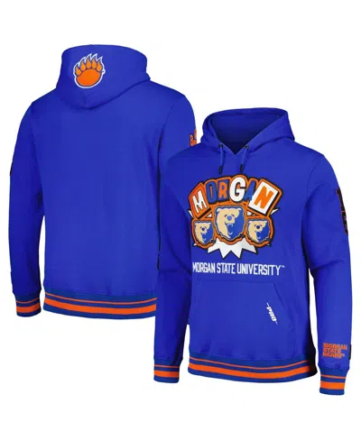 Pro Standard Men's Royal Morgan State Bears Homecoming Ribbed Fleece Pullover Hoodie In Blue
