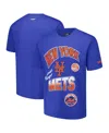 Pro Standard Royal New York Mets Turn It Up Dropped Shoulder T-shirt In Blue