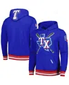 Pro Standard Men's Royal Texas Rangers Mash Up Logo Pullover Hoodie In Royal