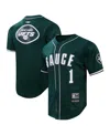 Pro Standard Ahmad Sauce Gardner Green New York Jets Mesh Baseball Button-up T-shirt In Green