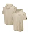 Pro Standard Men's Tan Kansas City Chiefs Neutrals Capsule Short Sleeve Pullover Hoodie In Multi